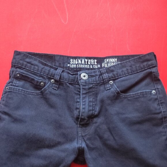 Signature by Levi Strauss jeans black skinny man's size 30x32 - Picture 2 of 9